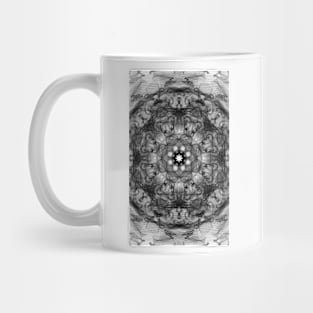 black and white flower pattern one Mug